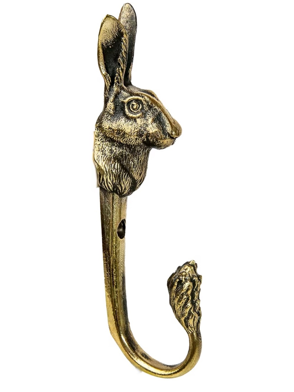 NWT TUTURA LUTSS Forest Hare Handmade Brass Wall Hook